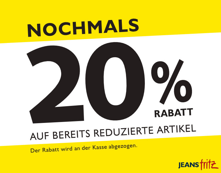 JEANS FRITZ: 20% DODATKOWO NA WYPRZEDAŻ Bild
